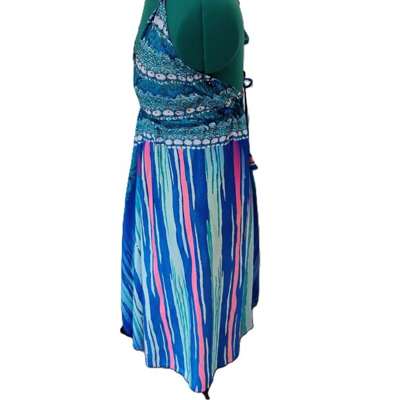 Woman's Dress Multi Color India Boutique free size 100% polyester casual - Picture 4 of 8
